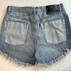 One x One Teaspoon‎ Outlaws Distressed High Rise Button Fly Blue Storm Size 28